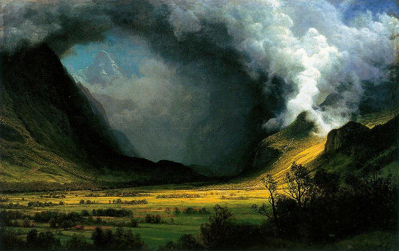 Albert Bierstadt Storm in the Mountains oil painting picture
